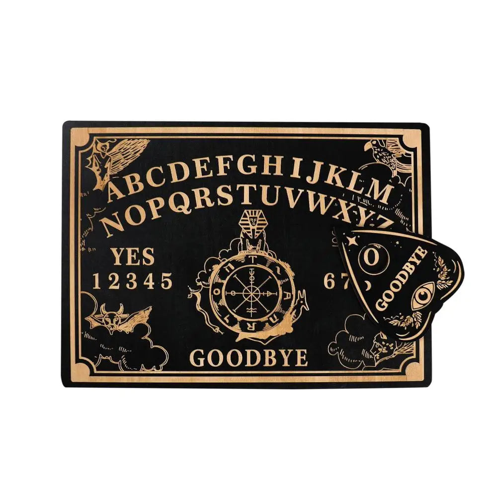12 Inch Ouija Board Wooden Divination Pendulum Board Engraved Magics Board Witch Sun Pendulum Board Kit Wiccan Altar Supplies
