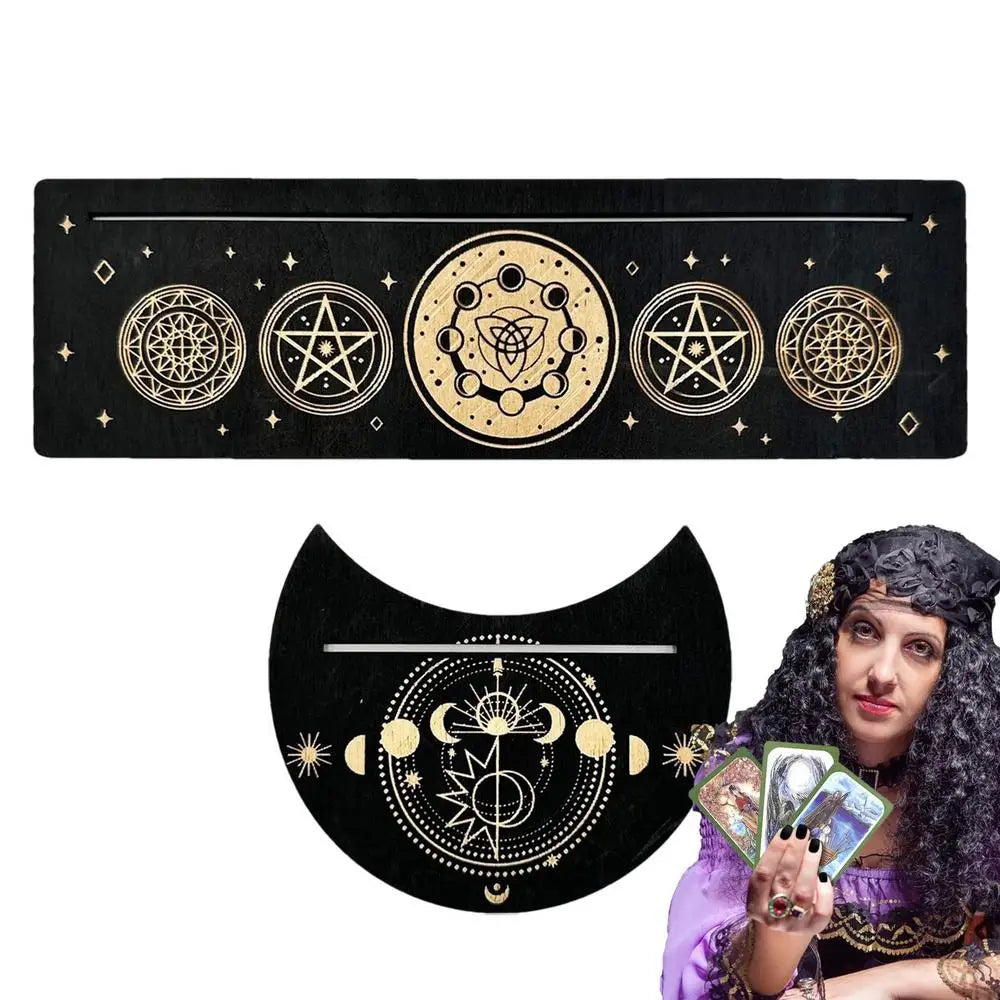 Tarot Holder Stand Wood Tarot Deck Display Holder Divination Stand Decorative Tarot Reading Accessories Tarot Gifts For Friends