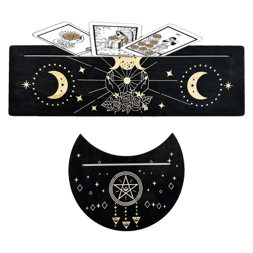 Tarot Holder Stand Wood Tarot Deck Display Holder Divination Stand Decorative Tarot Reading Accessories Tarot Gifts For Friends