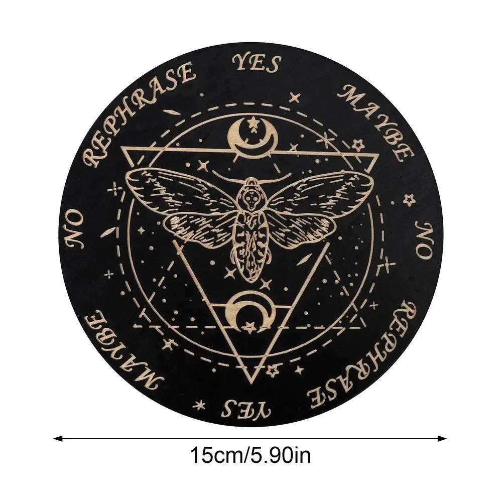Wooden Pendulum Divination Board Wooden Decision Maker Supernatural Message Board Witchcraft Altar Supplies