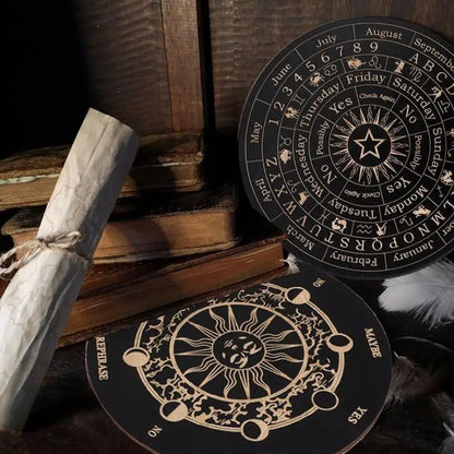 Wooden Pendulum Divination Board Wooden Decision Maker Supernatural Message Board Witchcraft Altar Supplies