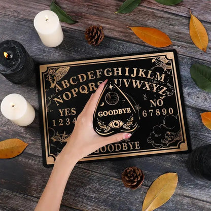 12 Inch Ouija Board Wooden Divination Pendulum Board Engraved Magics Board Witch Sun Pendulum Board Kit Wiccan Altar Supplies