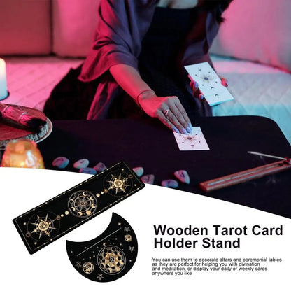 Tarot Holder Stand Wood Tarot Deck Display Holder Divination Stand Decorative Tarot Reading Accessories Tarot Gifts For Friends