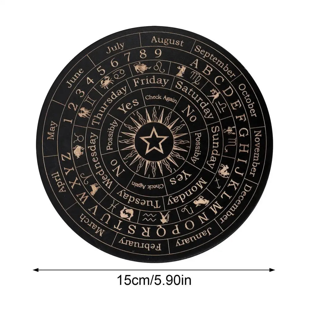 Wooden Pendulum Divination Board Wooden Decision Maker Supernatural Message Board Witchcraft Altar Supplies