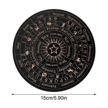 Wooden Pendulum Divination Board Wooden Decision Maker Supernatural Message Board Witchcraft Altar Supplies