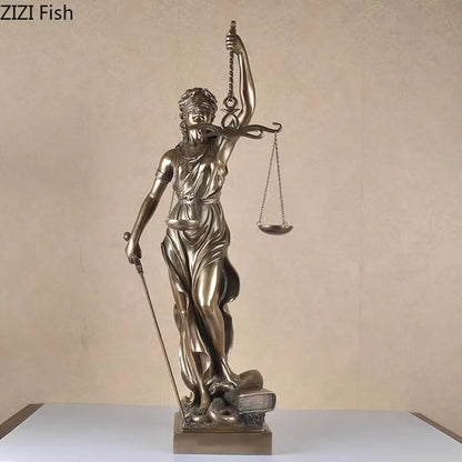DecorBites™ Justice Goddess Resin Sculpture - Room Aesthetic Decor