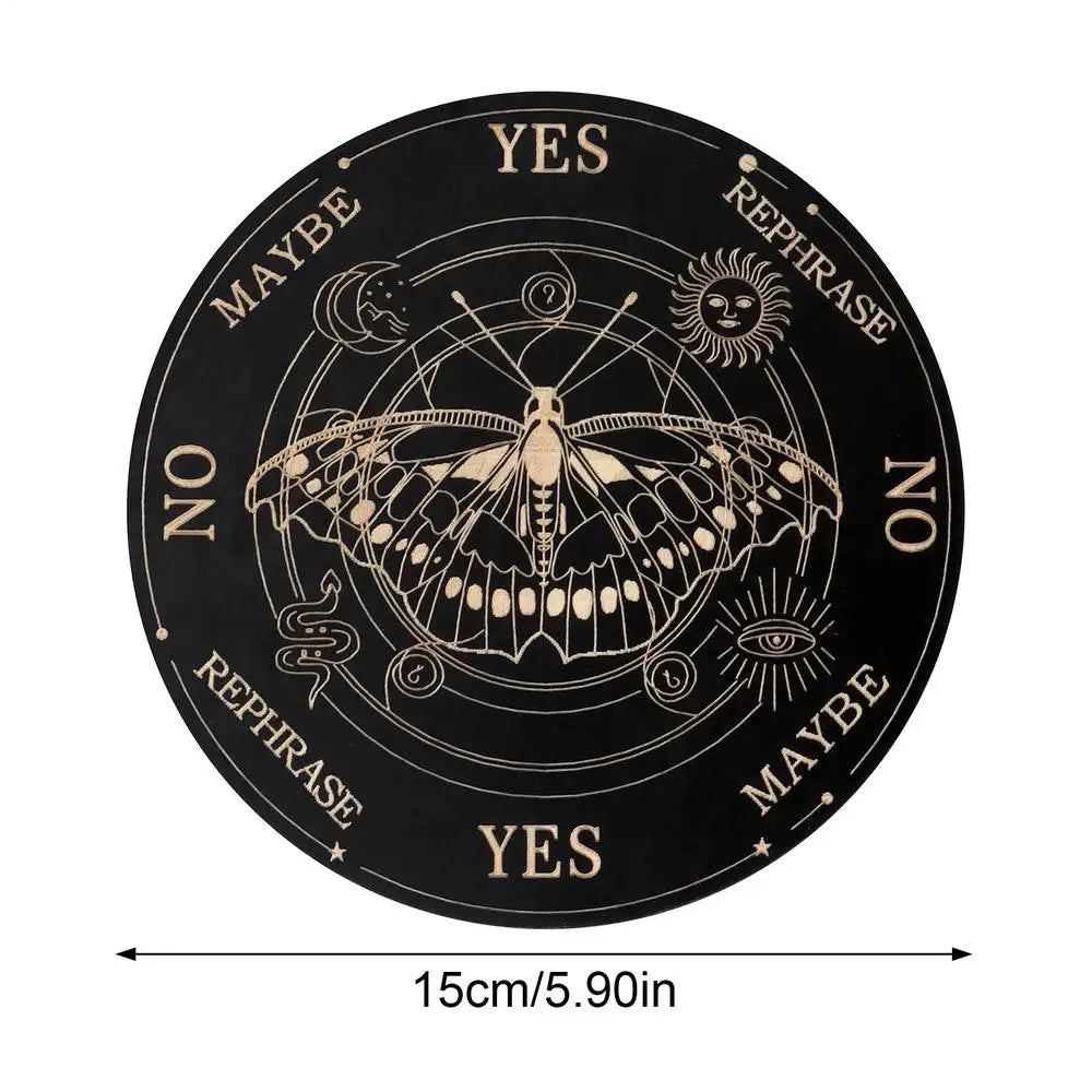 Wooden Pendulum Divination Board Wooden Decision Maker Supernatural Message Board Witchcraft Altar Supplies