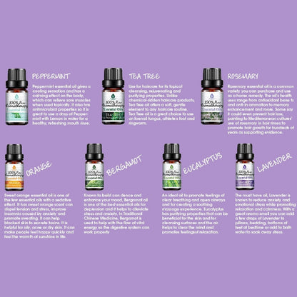 14 Pack of 100% Pure Essential Aromatherapy Oils by Pursonic