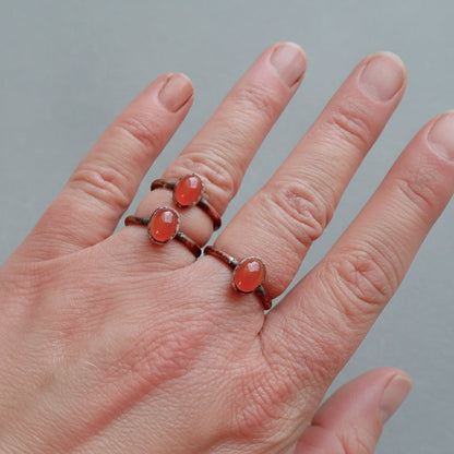 Carnelian Ring — Handcrafted Copper Talisman For Creative Courage