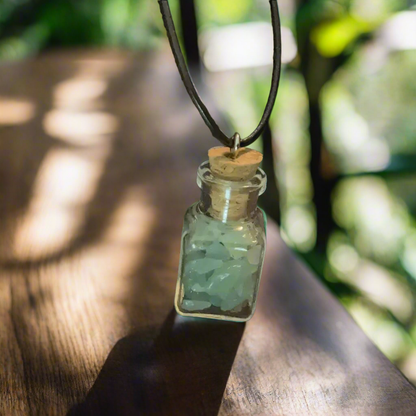Aventurine in a Bottle Necklace
