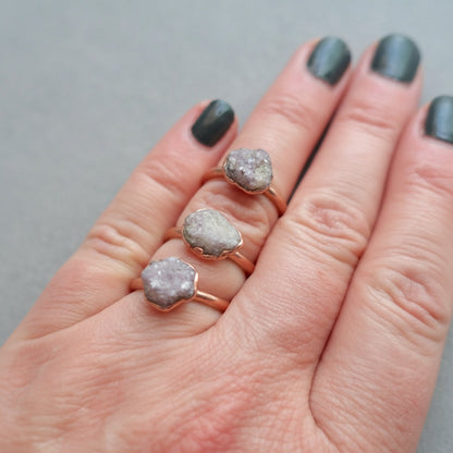 Handcrafted Copper Lepidolite Ring - Everyday Jewelry For Calm