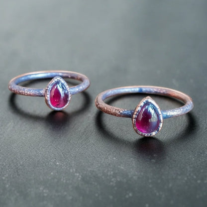 Garnet Ring — Handcrafted Copper Talisman For Grounded Energy