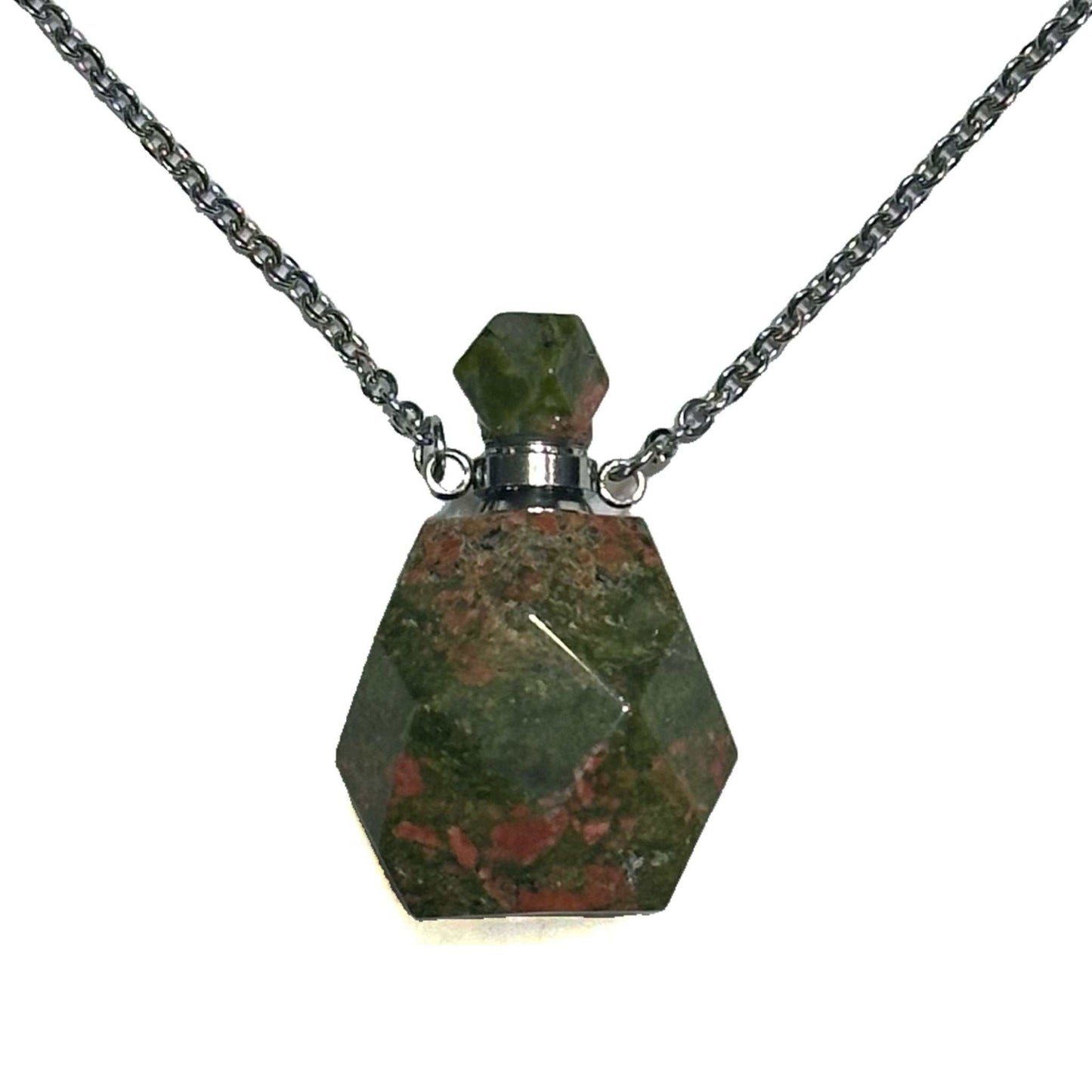Gemstone Poison Bottle Necklace