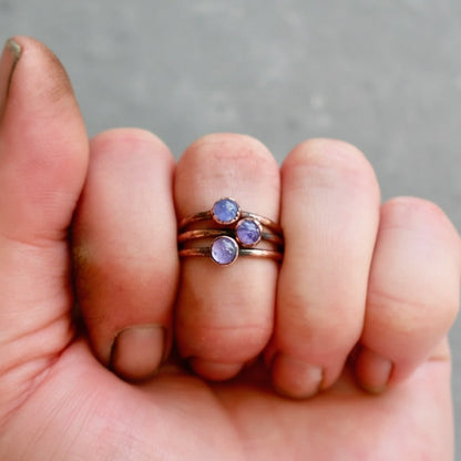 Handcrafted Copper Tanzanite Ring For Calm Daily Focus And Confidence
