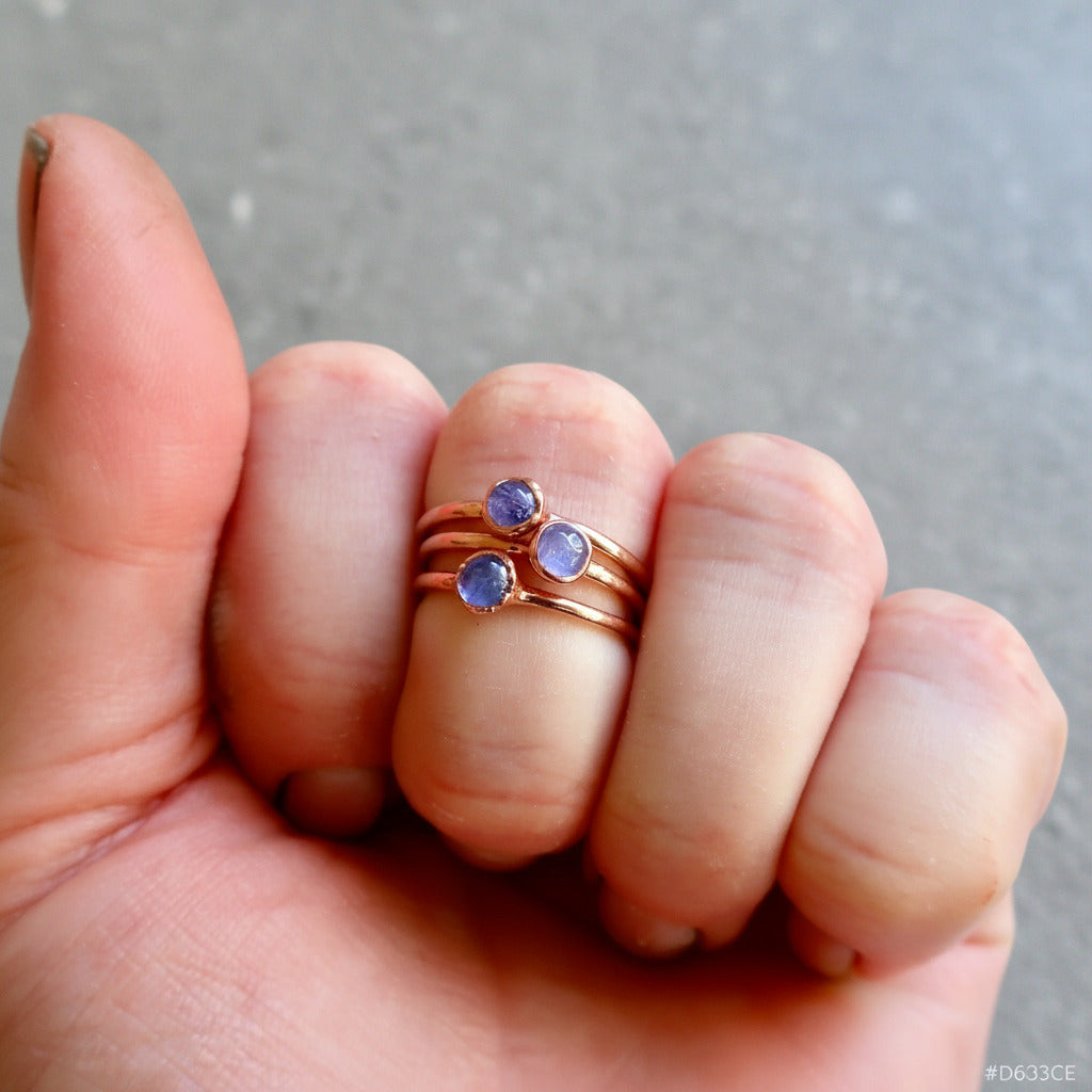 Handcrafted Copper Tanzanite Ring For Calm Daily Focus And Confidence