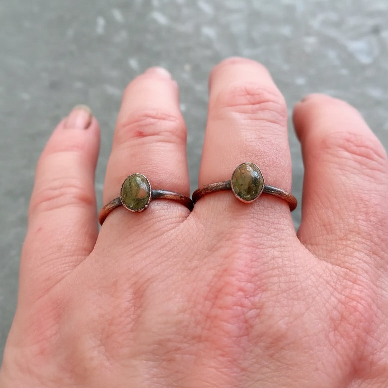 Unakite Copper Ring — Handcrafted Talisman for Grounding in Daily Ritual