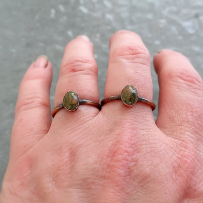 Unakite Copper Ring — Handcrafted Talisman for Grounding in Daily Ritual
