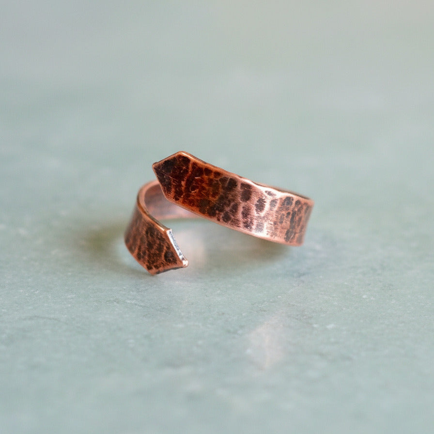 Handcrafted Copper Arrow Ring For Remembering Your Path