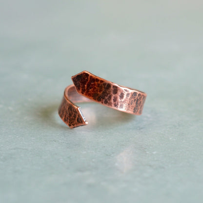 Handcrafted Copper Arrow Ring For Remembering Your Path