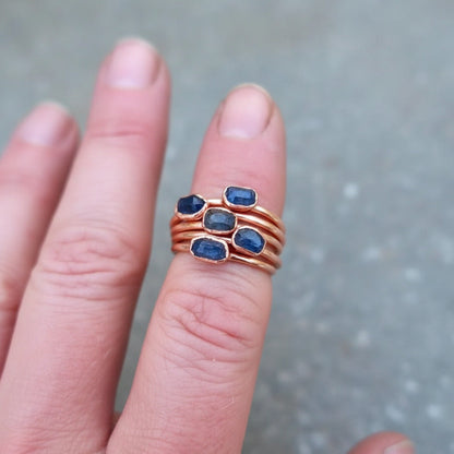 Raw Sapphire Ring - Handcrafted Copper Talisman for Clarity