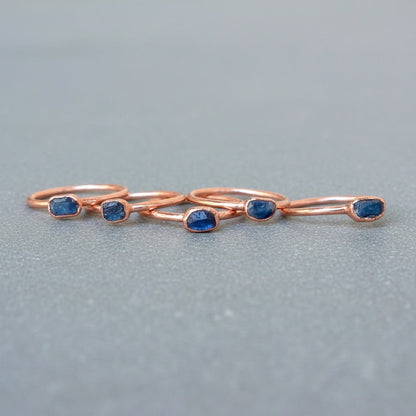 Raw Sapphire Ring - Handcrafted Copper Talisman for Clarity