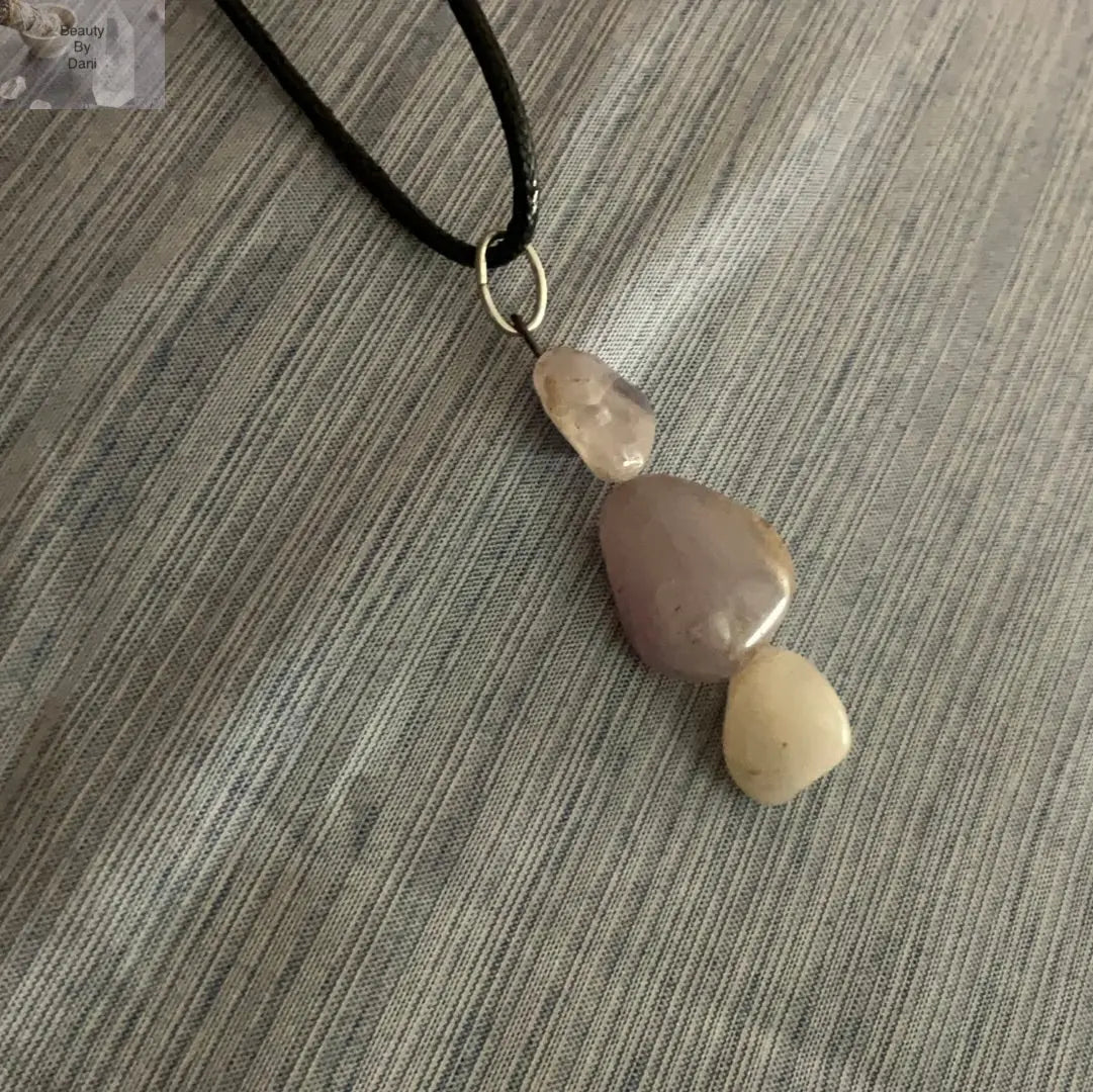 Amethyst Necklace on Leather Cord