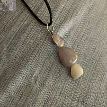 Amethyst Necklace on Leather Cord