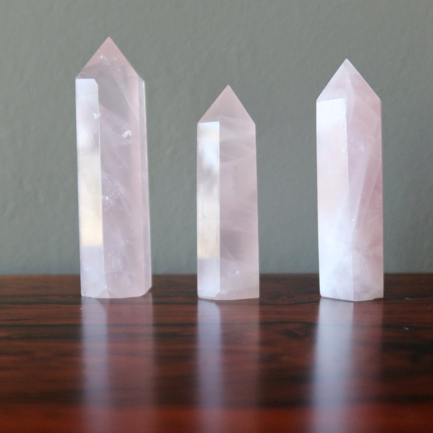 Rose Quartz Tower Wand Point Love Pink Crystal